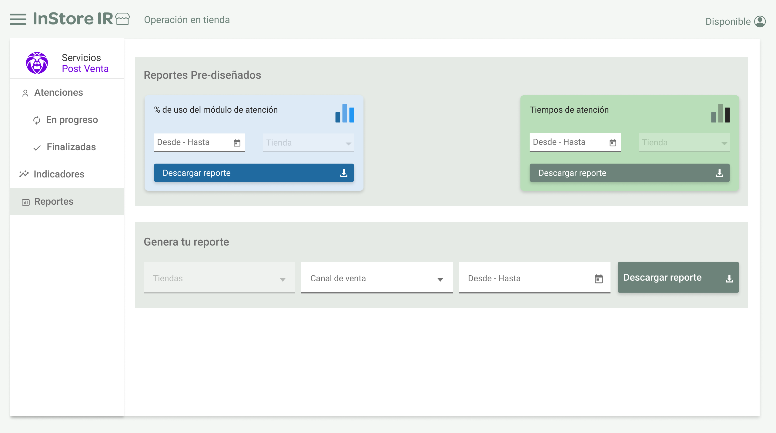 Reportes Pre-diseñados